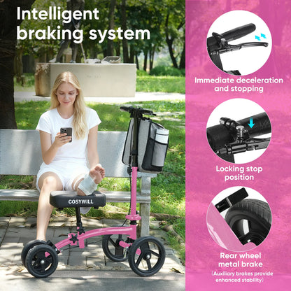Steerable Knee Scooter - Pink