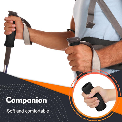 ‌ Cane Crips - 4-Pack Non-Slip Replacement Foam Handles for Walking/Offset Canes & Bicycle Handlebars, 4.5"X1"X1" (11.5X2.5X2.5 Cm), Soft & Durable Grip Covers