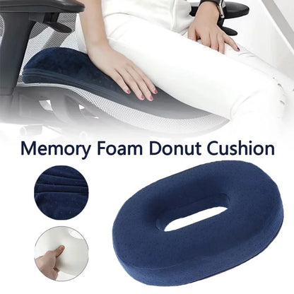 Memory Foam Seat Cushion - Donut Cushion for Haemorrhoid and Piles Sufferers, Suitable for Wheelchair, Car Seat, Office or Outdoor