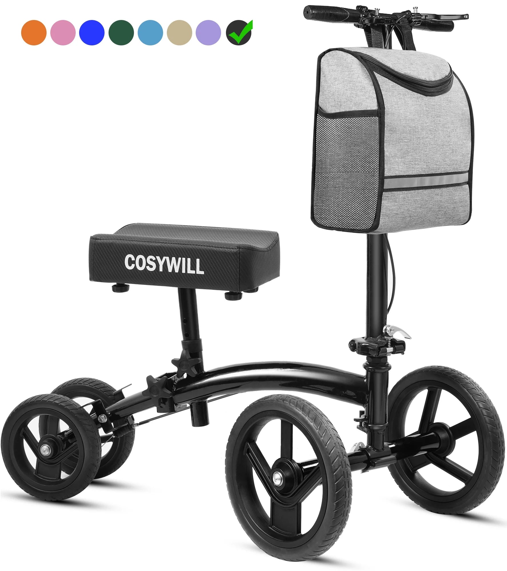 Steerable Knee Scooter,Economy Knee Walker,All Terrain Foldable Medical Scooter for Foot Injuries Crutches Alternative,Green