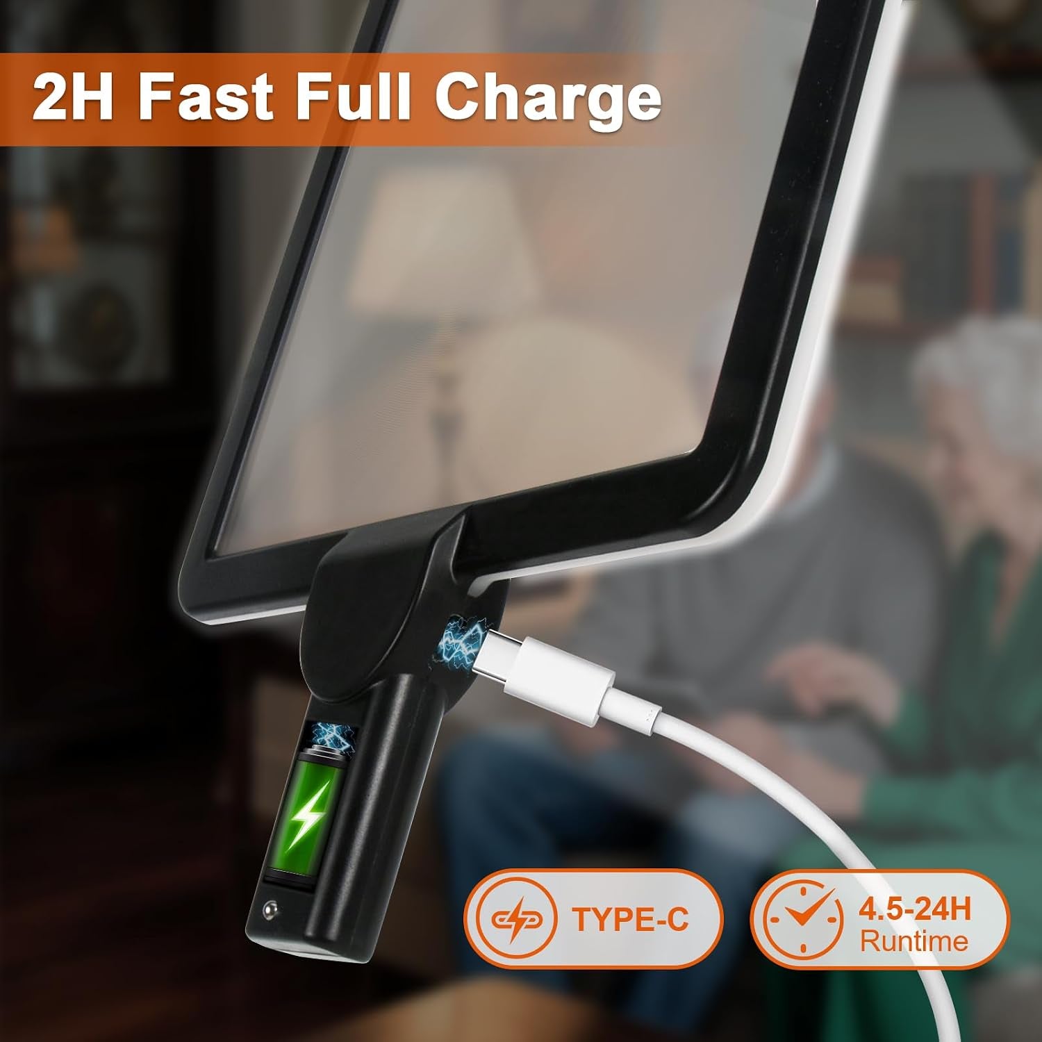 Hands-Free Neck Magnifier with LED Light, 10X, for Reading & Crafts