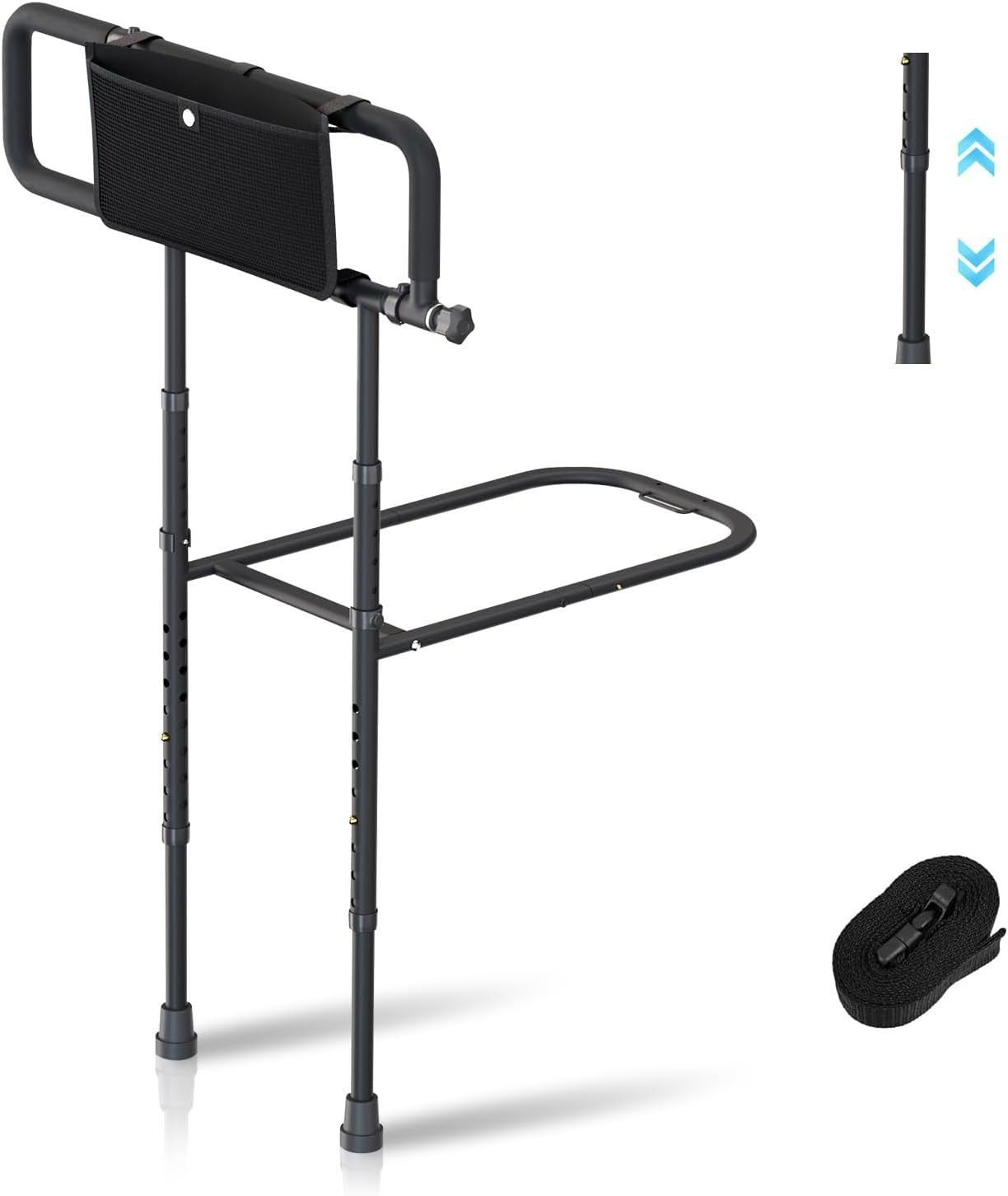 Bed Rails for Elderly Adults Safety, Adjustable Bed Assist Rail with Non-Slip Base, 400 Lbs Support Bed Grab Bar for Seniors, Fits Twin Full Queen King Beds