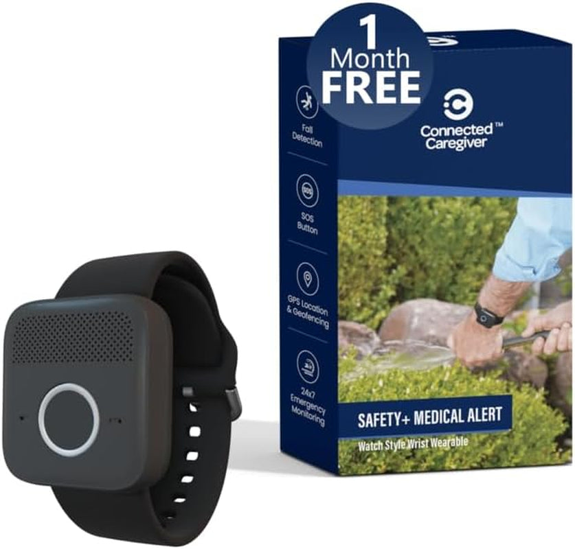 Safety+ 4G Medical Alert System for Seniors: Watch-Style, Fall Detection, 24/7 Monitor, Wifi Locate, SOS Button