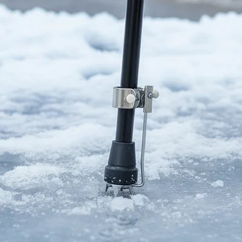 Retractable 5 Prong Ice Grip Attachment for Canes, Crutches, and Walkers, Snow Safety