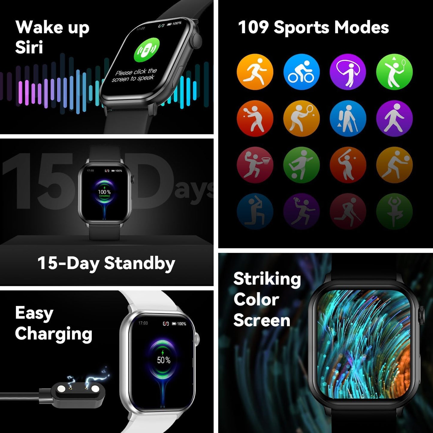 Emergency Alert Smartwatch for Seniors – Fall Detection, SOS Call, Heart Rate & Spo2 Monitor, Medication Reminder, Caregiver App